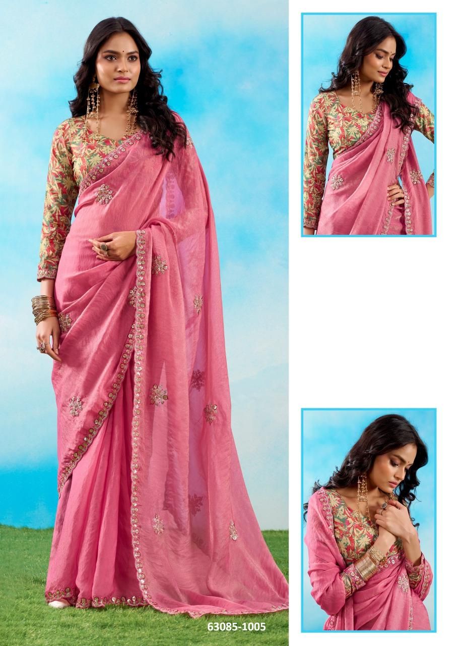 CELESTIAL - Catalog # 63085 (Set of 10 Sarees) by Stavan CELESTIAL - Catalog # 63085 (Set of 10 Sarees) by Stavan