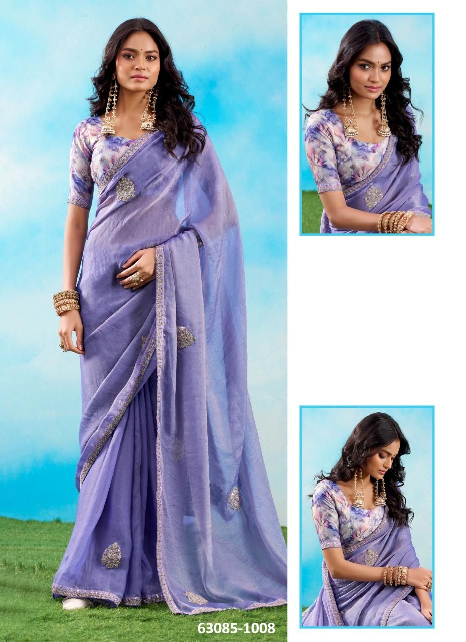 CELESTIAL - Catalog # 63085 (Set of 10 Sarees) by Stavan CELESTIAL - Catalog # 63085 (Set of 10 Sarees) by Stavan