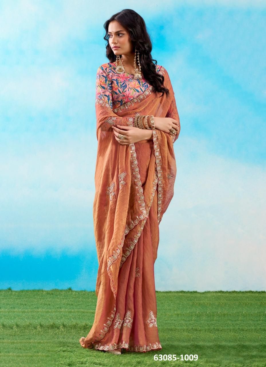 CELESTIAL - Catalog # 63085 (Set of 10 Sarees) by Stavan CELESTIAL - Catalog # 63085 (Set of 10 Sarees) by Stavan