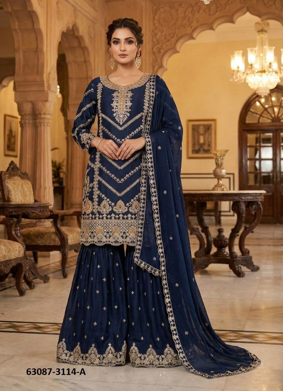 KB 3314 - Catalog # 63087 (Set of 2 Semi-Stitched / Un-Stitched Suits) by Amdavadi Fashion KB 3314 - Catalog # 63087 (Set of 2 Semi-Stitched / Un-Stitched Suits) by Amdavadi Fashion