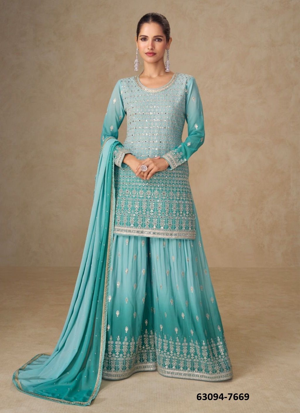 SHIVANI - Catalog # 63094 (Set of 3 Readymade Salwar Suits) by Gulkayra Designer