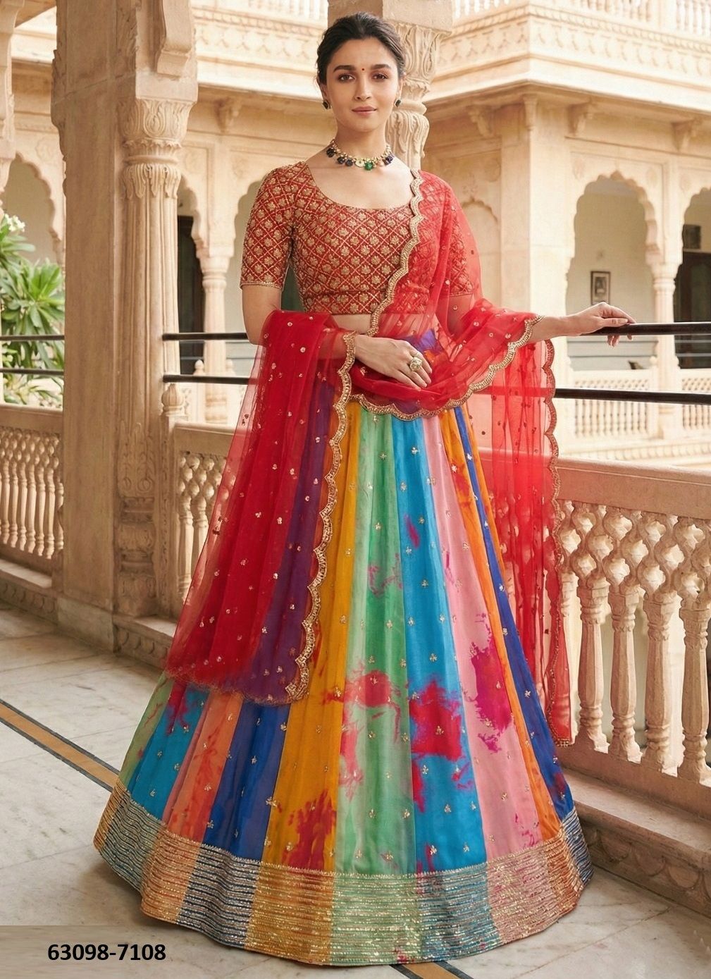 PREETA - Catalog # 63098 (Set of 2 Semi-Stitched Lehengas) by Komal Pret PREETA - Catalog # 63098 (Set of 2 Semi-Stitched Lehengas) by Komal Pret