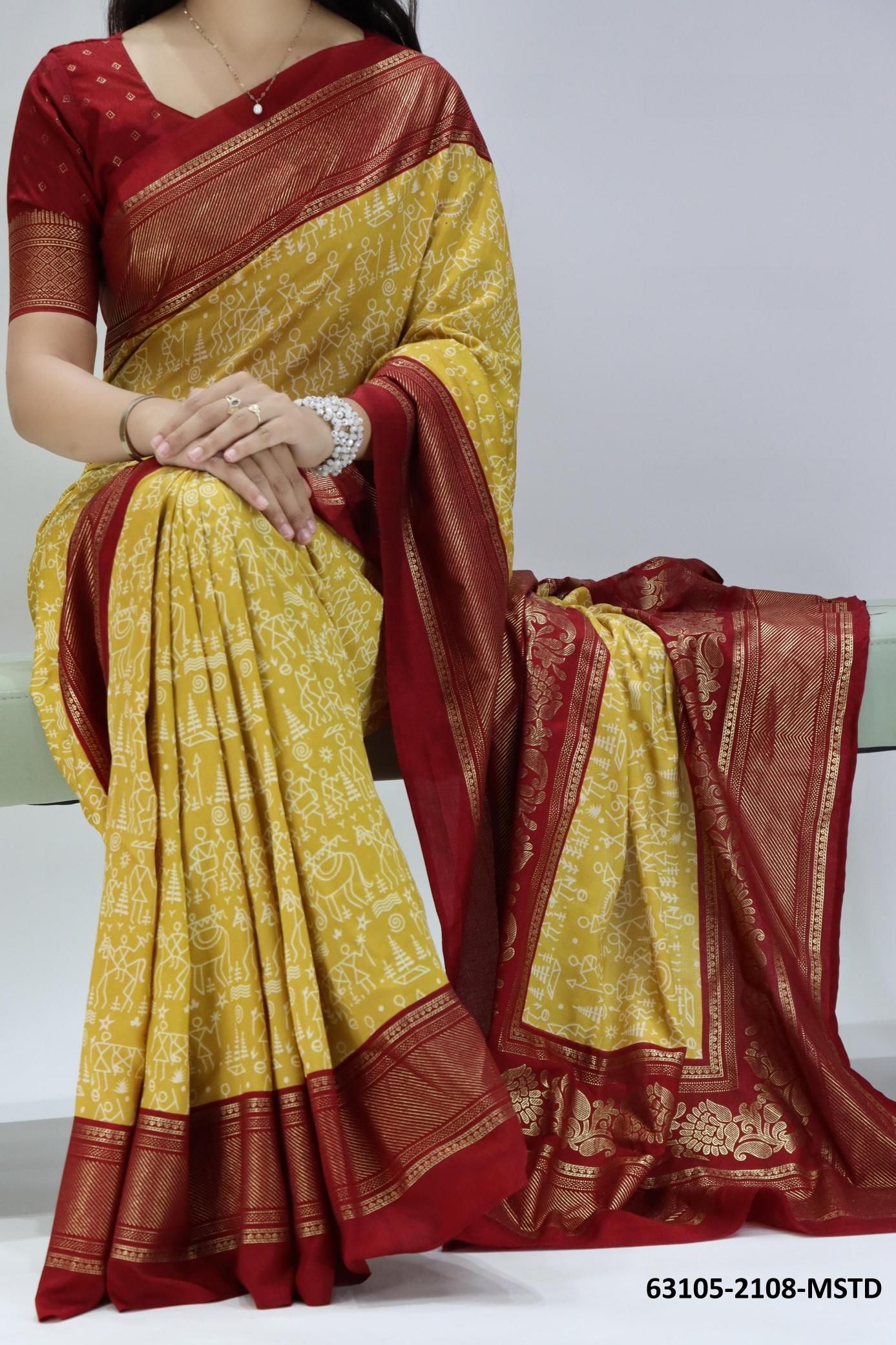SERIES 2108 - Catalog # 63105 (Set of 4 Sarees) by Semad Styles
