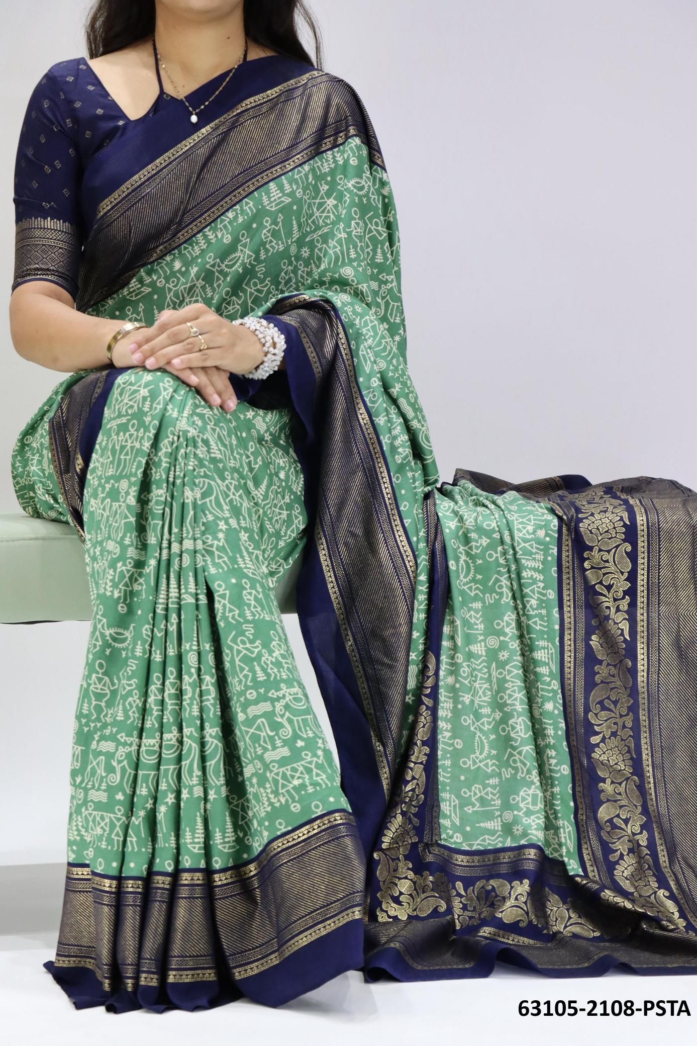 SERIES 2108 - Catalog # 63105 (Set of 4 Sarees) by Semad Styles