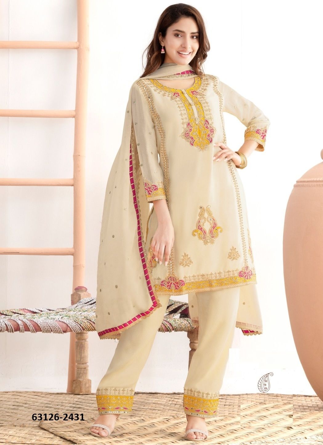 SURMAYI - Catalog # 63126 (Set of 2 Readymade Salwar Suits) by Gulzar Couture SURMAYI - Catalog # 63126 (Set of 2 Readymade Salwar Suits) by Gulzar Couture