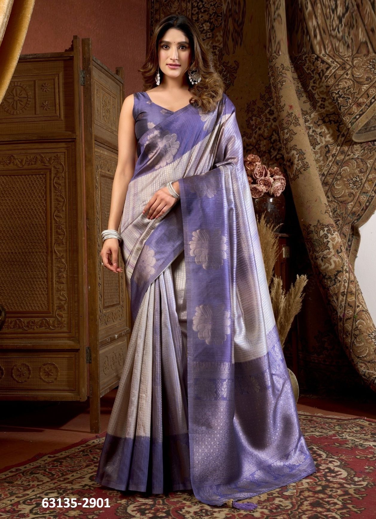 STELLA - Catalog # 63135 (Set of 6 Sarees) by Gobuni STELLA - Catalog # 63135 (Set of 6 Sarees) by Gobuni