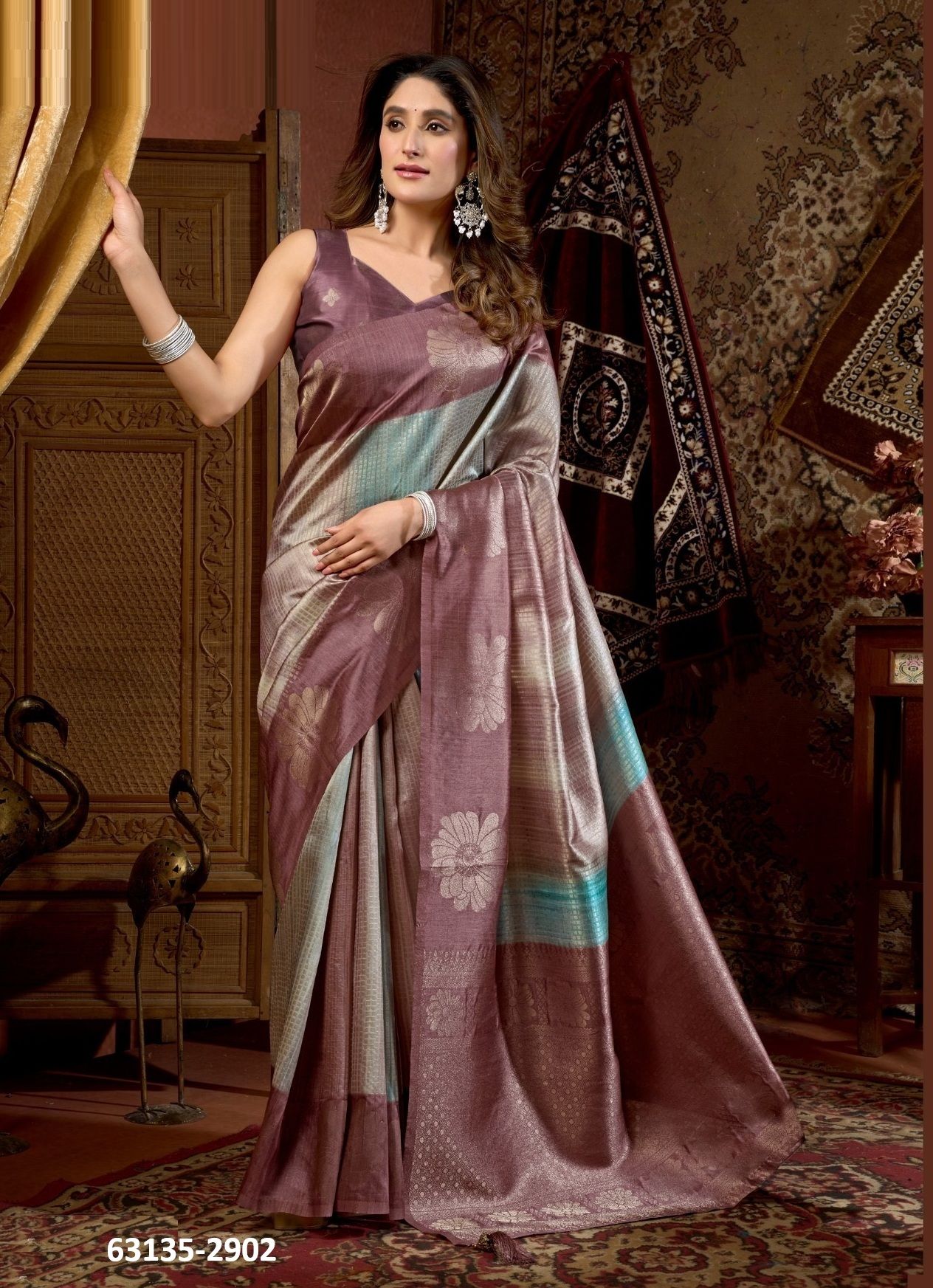 STELLA - Catalog # 63135 (Set of 6 Sarees) by Gobuni STELLA - Catalog # 63135 (Set of 6 Sarees) by Gobuni