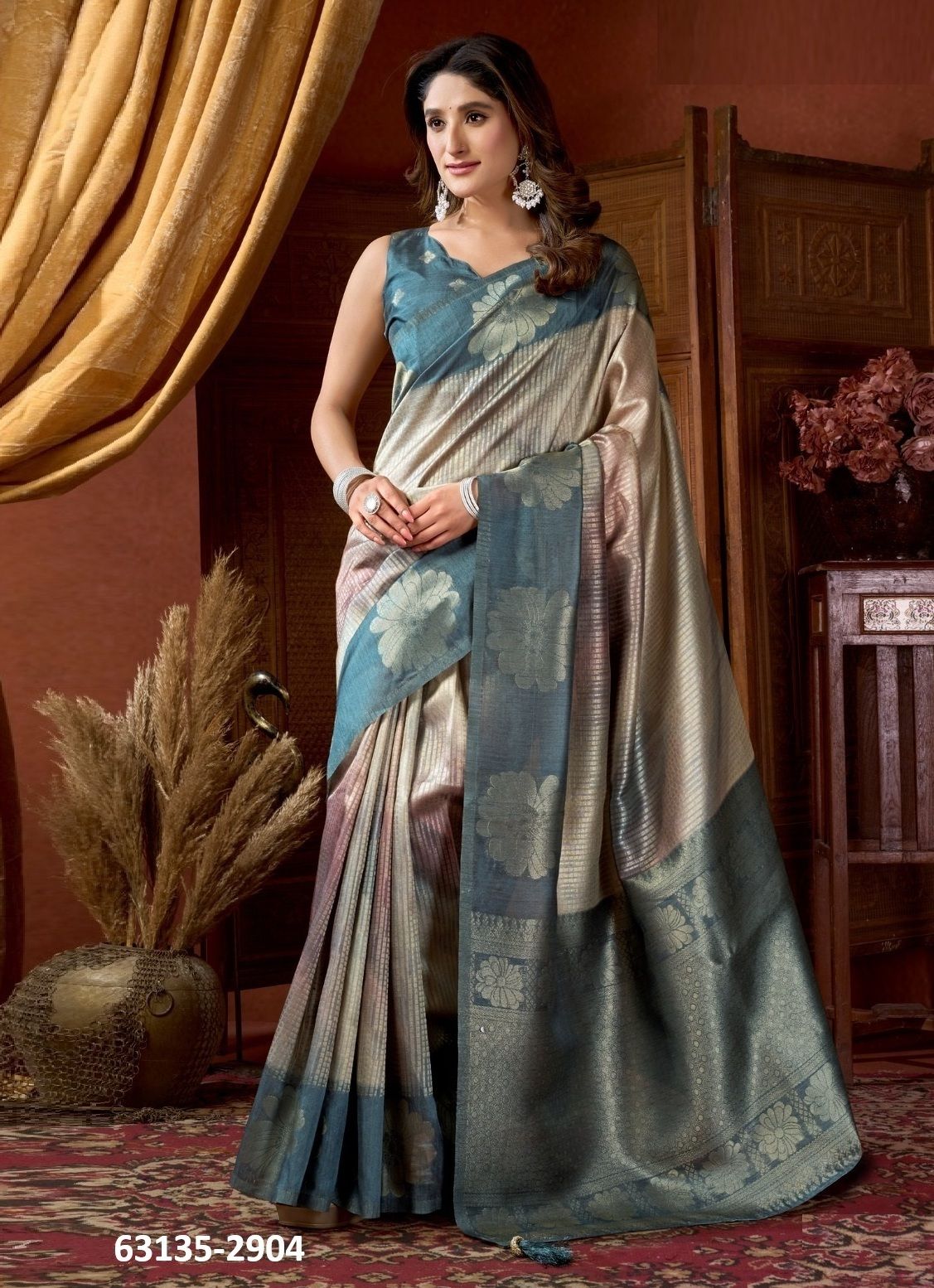 STELLA - Catalog # 63135 (Set of 6 Sarees) by Gobuni STELLA - Catalog # 63135 (Set of 6 Sarees) by Gobuni