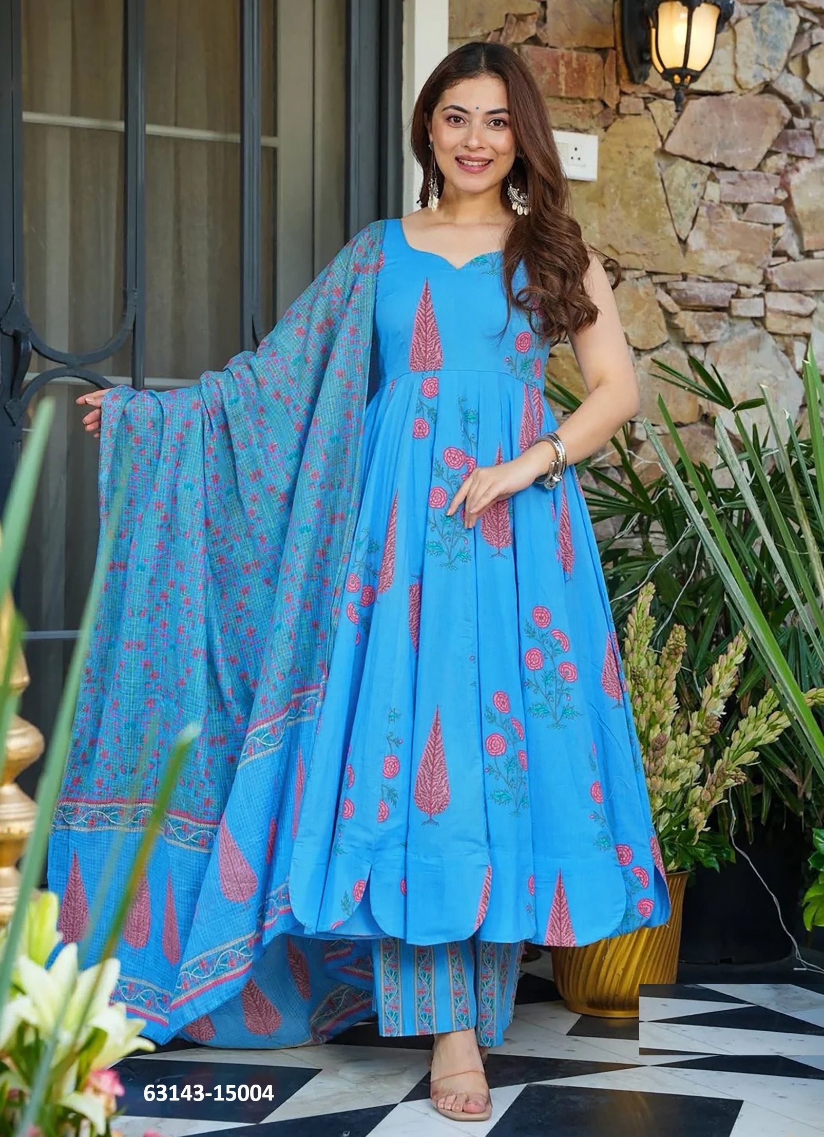 CLORA 15 - Catalog # 63143 (Set of 7 Readymade Salwar Suits) by Amdavadi Fashion