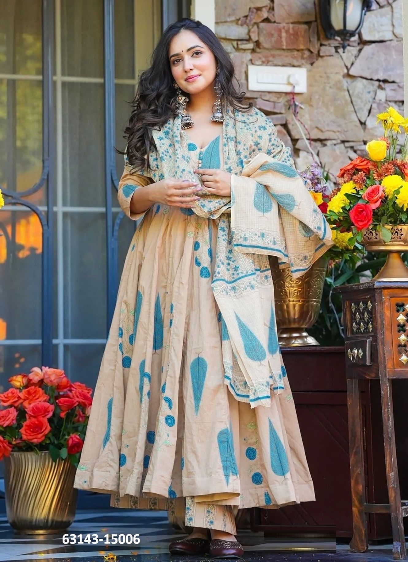 CLORA 15 - Catalog # 63143 (Set of 7 Readymade Salwar Suits) by Amdavadi Fashion
