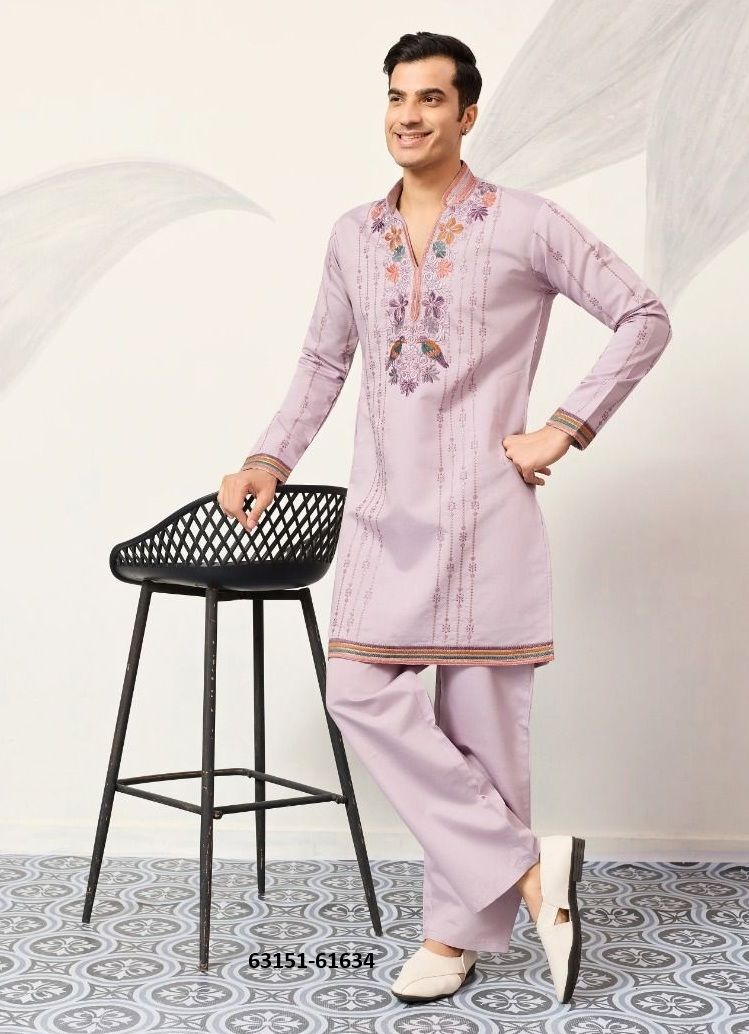 V-NECK VIRASAT - Catalog # 63151 (Set of 7 Men's Ethnic Wear) by Tentmen Clothing