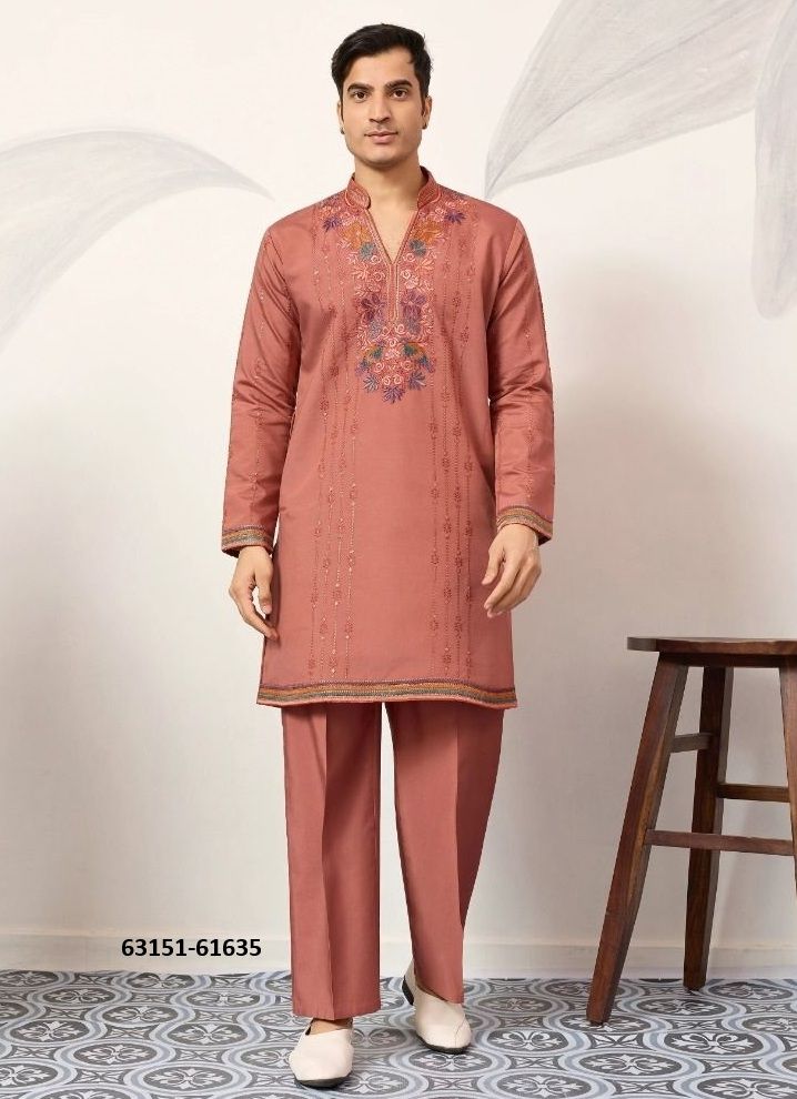 V-NECK VIRASAT - Catalog # 63151 (Set of 7 Men's Ethnic Wear) by Tentmen Clothing