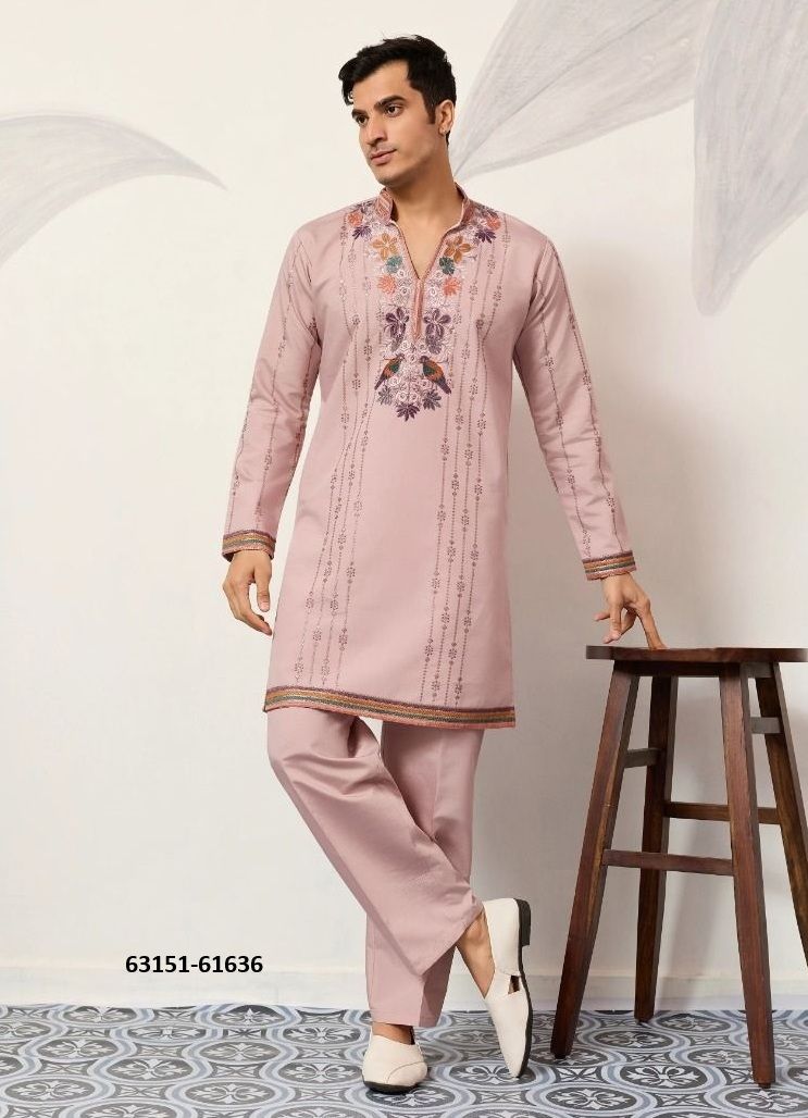 V-NECK VIRASAT - Catalog # 63151 (Set of 7 Men's Ethnic Wear) by Tentmen Clothing