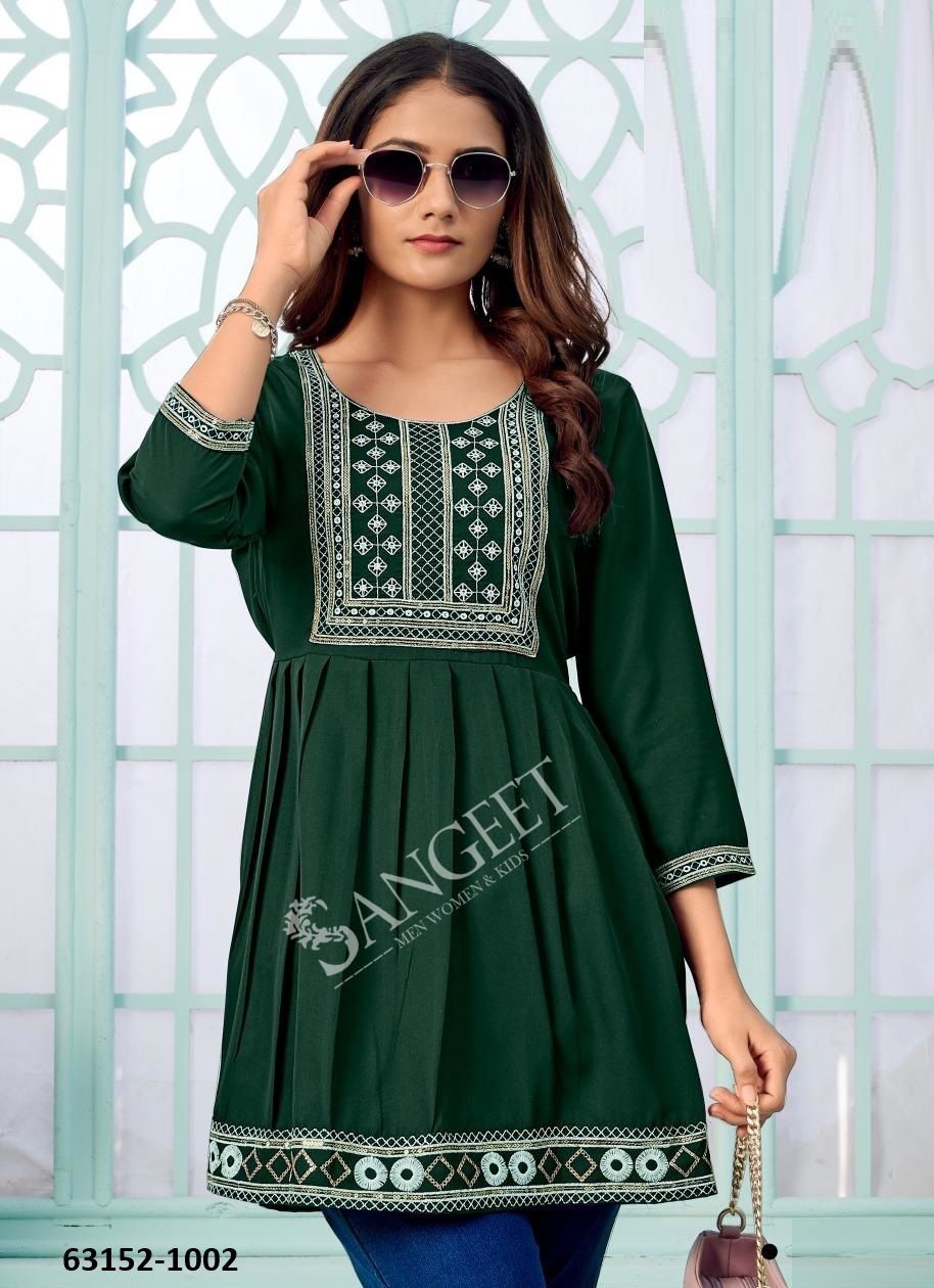 AASHINI 3 - Catalog # 63152 (Set of 8 Readymade Women's Kurtis / Tops) by Sangeet AASHINI 3 - Catalog # 63152 (Set of 8 Readymade Women's Kurtis / Tops) by Sangeet