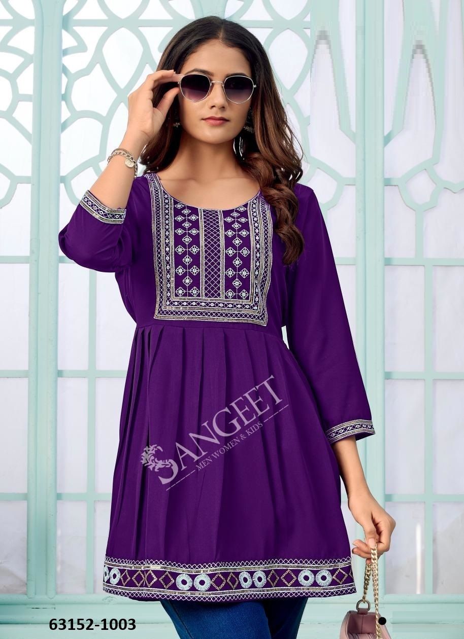 AASHINI 3 - Catalog # 63152 (Set of 8 Readymade Women's Kurtis / Tops) by Sangeet AASHINI 3 - Catalog # 63152 (Set of 8 Readymade Women's Kurtis / Tops) by Sangeet