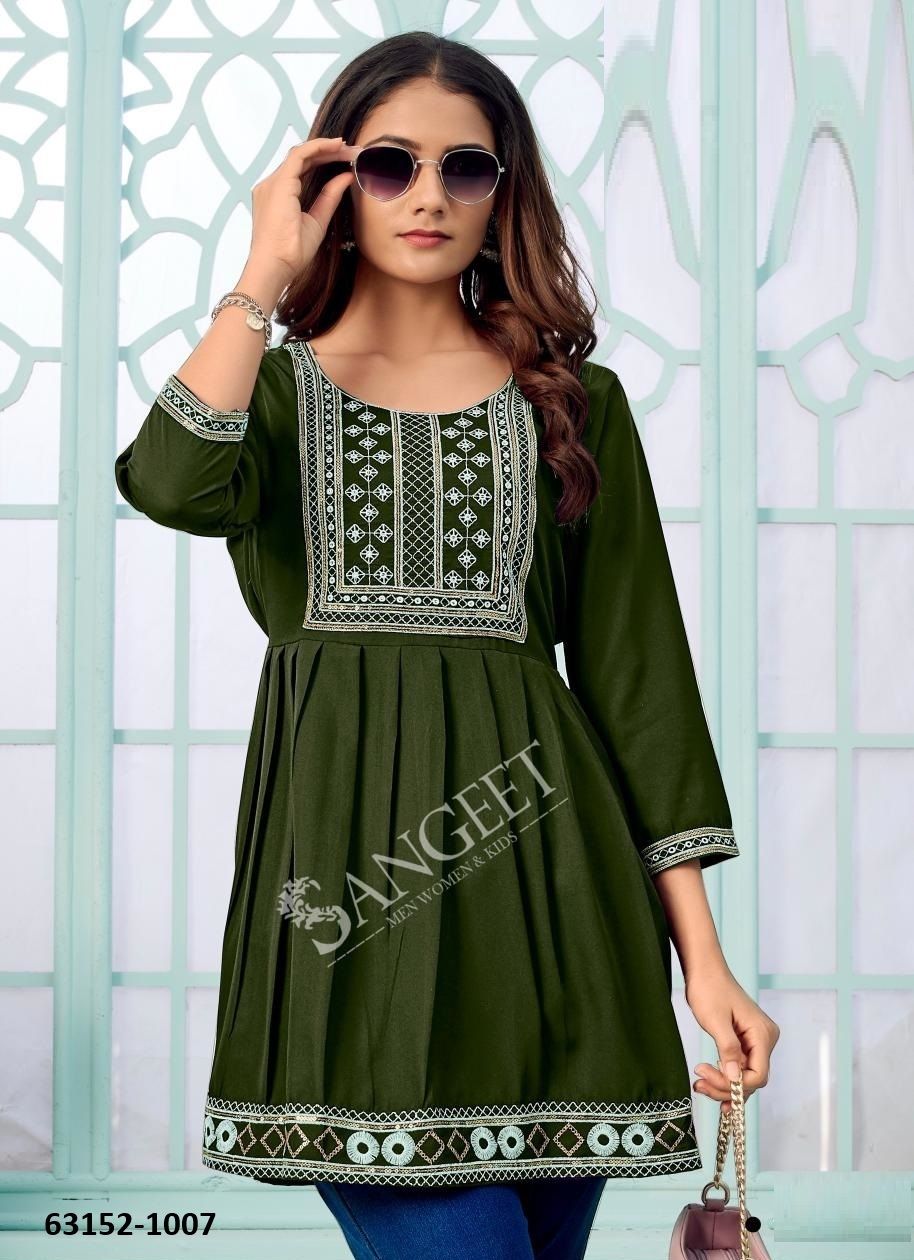 AASHINI 3 - Catalog # 63152 (Set of 8 Readymade Women's Kurtis / Tops) by Sangeet AASHINI 3 - Catalog # 63152 (Set of 8 Readymade Women's Kurtis / Tops) by Sangeet