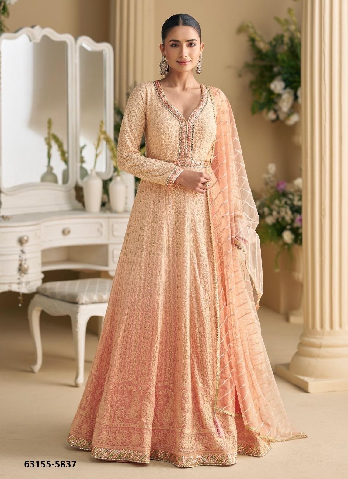 DAWAT - Catalog # 63155 (Set of 4 Readymade Gowns) by Sayuri Designer DAWAT - Catalog # 63155 (Set of 4 Readymade Gowns) by Sayuri Designer