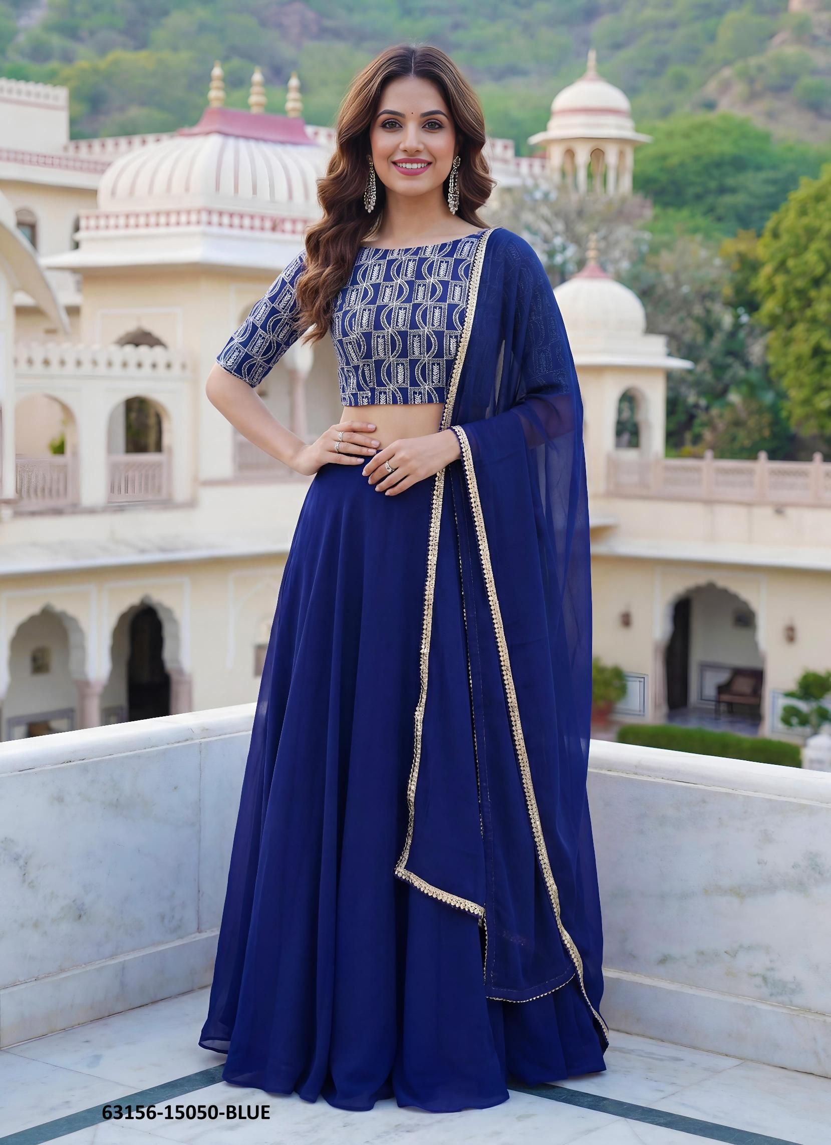 VOLUME 32 - Catalog # 63156 (Set of 3 Semi-Stitched Lehengas) by Raw Lemon VOLUME 32 - Catalog # 63156 (Set of 3 Semi-Stitched Lehengas) by Raw Lemon
