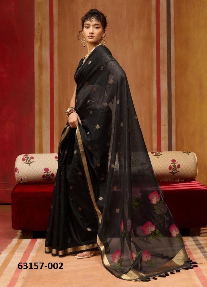 BOMBAY ROSE - Catalog # 63157 (Set of 6 Sarees) by Rajtex Fabrics