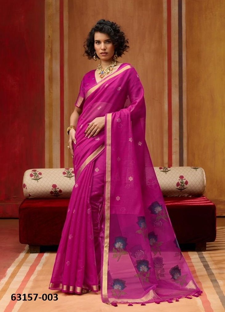 BOMBAY ROSE - Catalog # 63157 (Set of 6 Sarees) by Rajtex Fabrics