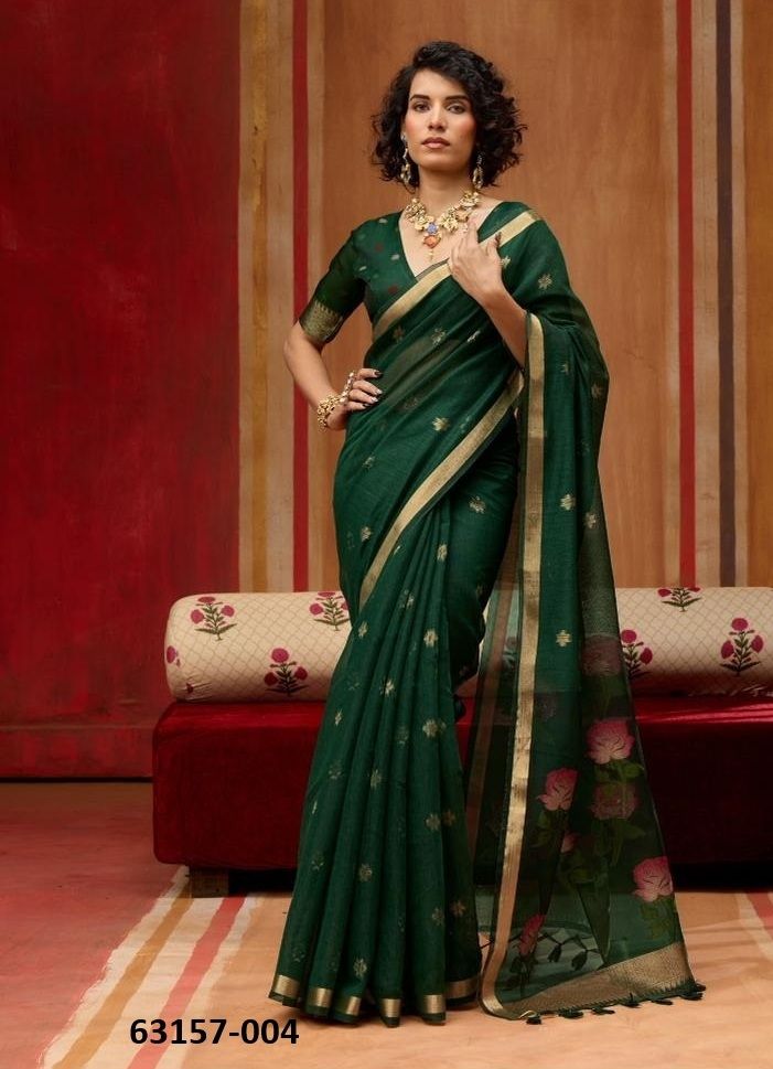 BOMBAY ROSE - Catalog # 63157 (Set of 6 Sarees) by Rajtex Fabrics