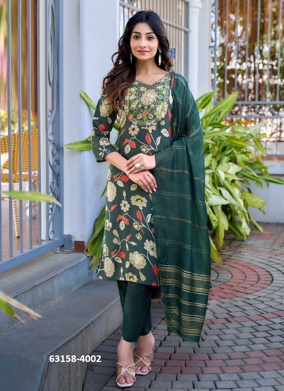 NIKHAAR 4 - Catalog # 63158 (Set of 8 Readymade Salwar Suits) by Passion Tree