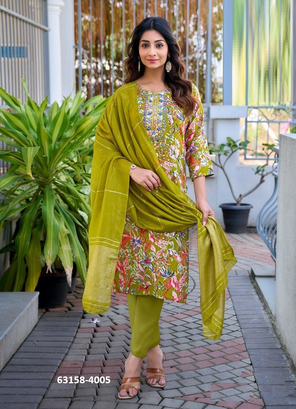 NIKHAAR 4 - Catalog # 63158 (Set of 8 Readymade Salwar Suits) by Passion Tree