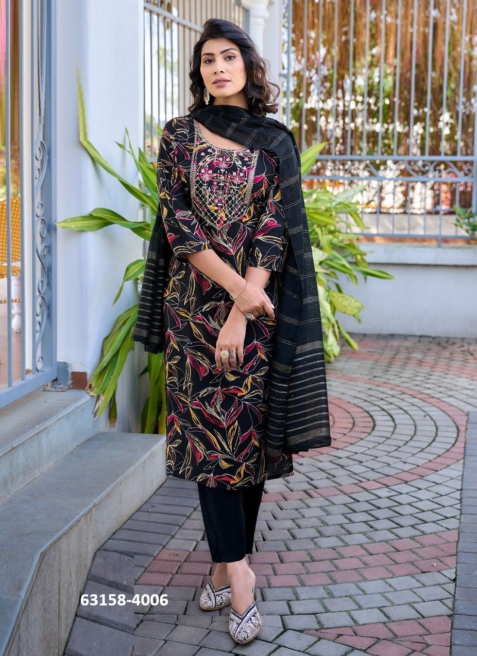 NIKHAAR 4 - Catalog # 63158 (Set of 8 Readymade Salwar Suits) by Passion Tree