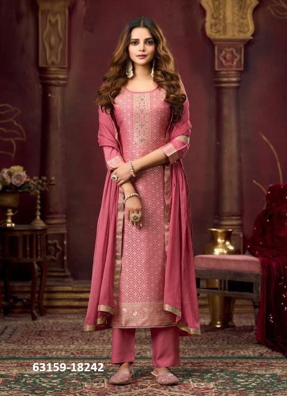 KOYAL 4 - Catalog # 63159 (Set of 6 Semi-Stitched / Un-Stitched Suits) by Kalarang