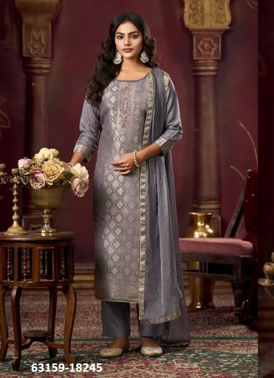 KOYAL 4 - Catalog # 63159 (Set of 6 Semi-Stitched / Un-Stitched Suits) by Kalarang