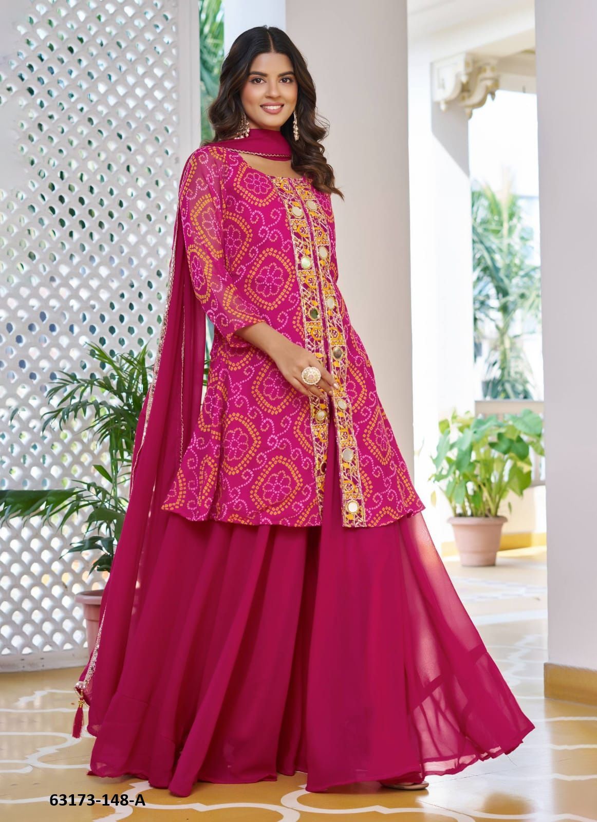 BANDHANI PRINT 148 - Catalog # 63173 (Set of 3 Readymade Salwar Suits) by Amdavadi Fashion BANDHANI PRINT 148 - Catalog # 63173 (Set of 3 Readymade Salwar Suits) by Amdavadi Fashion