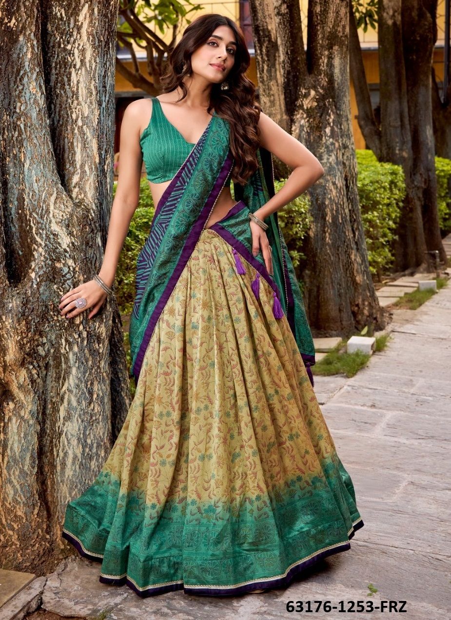 SERIES 1253 - Catalog # 63176 (Set of 4 Semi-Stitched Lehengas) by Raw Lemon SERIES 1253 - Catalog # 63176 (Set of 4 Semi-Stitched Lehengas) by Raw Lemon