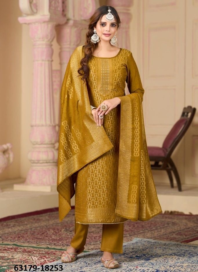 HANSHIKA 5 - Catalog # 63179 (Set of 6 Semi-Stitched / Un-Stitched Suits) by Kalarang