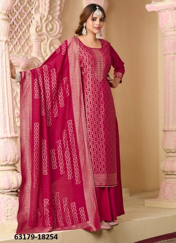 HANSHIKA 5 - Catalog # 63179 (Set of 6 Semi-Stitched / Un-Stitched Suits) by Kalarang