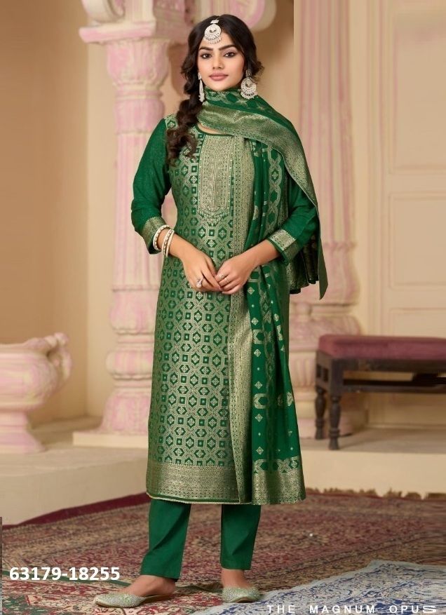 HANSHIKA 5 - Catalog # 63179 (Set of 6 Semi-Stitched / Un-Stitched Suits) by Kalarang
