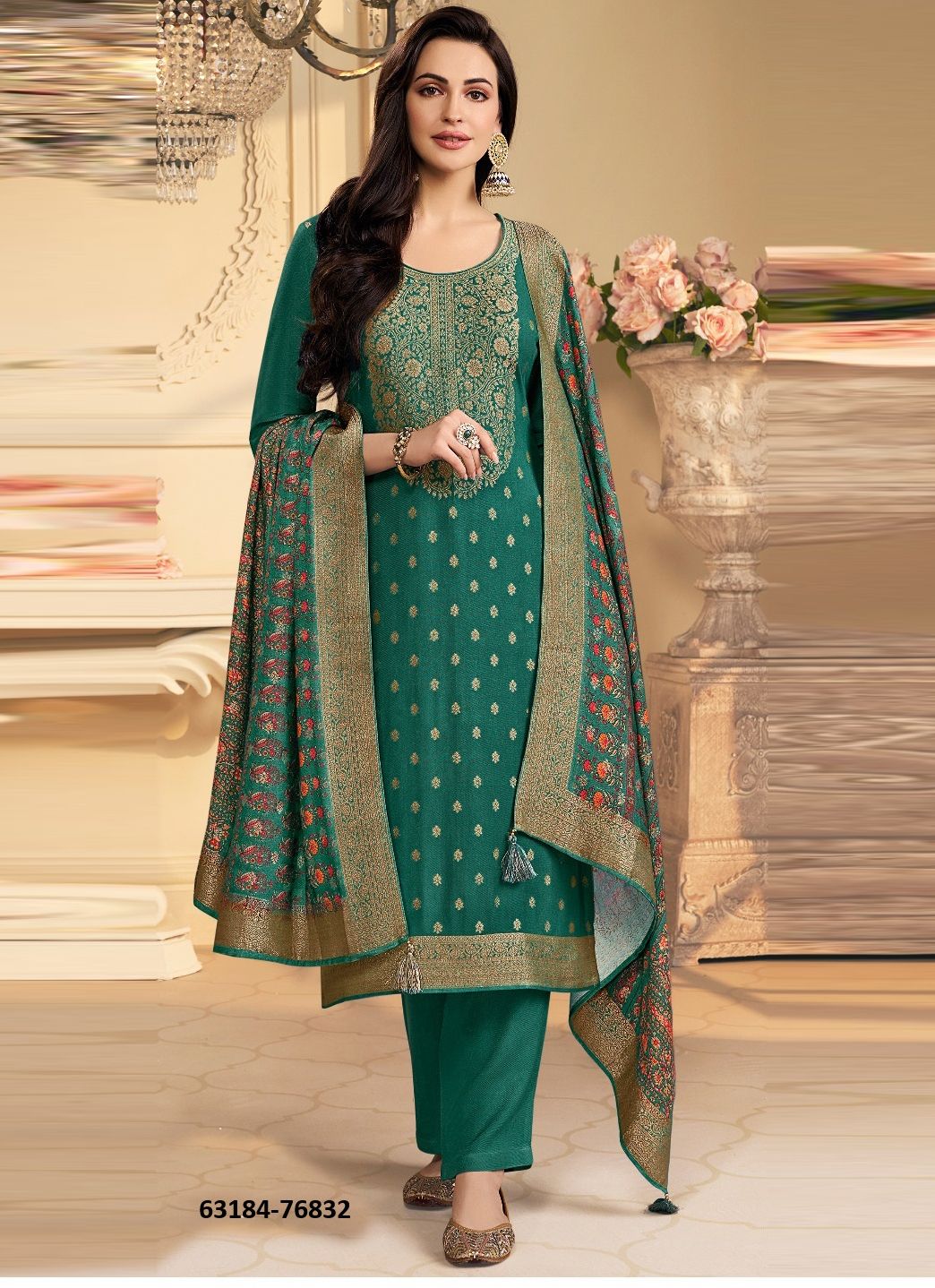 ANANTA 7 - Catalog # 63184 (Set of 6 Semi-Stitched / Un-Stitched Suits) by Vinay Fashion LLP