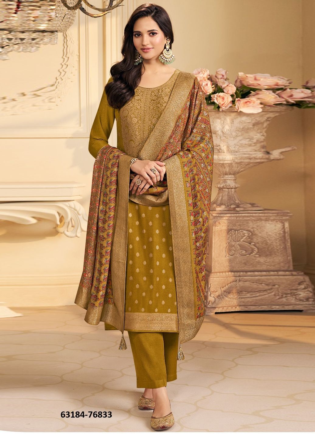 ANANTA 7 - Catalog # 63184 (Set of 6 Semi-Stitched / Un-Stitched Suits) by Vinay Fashion LLP