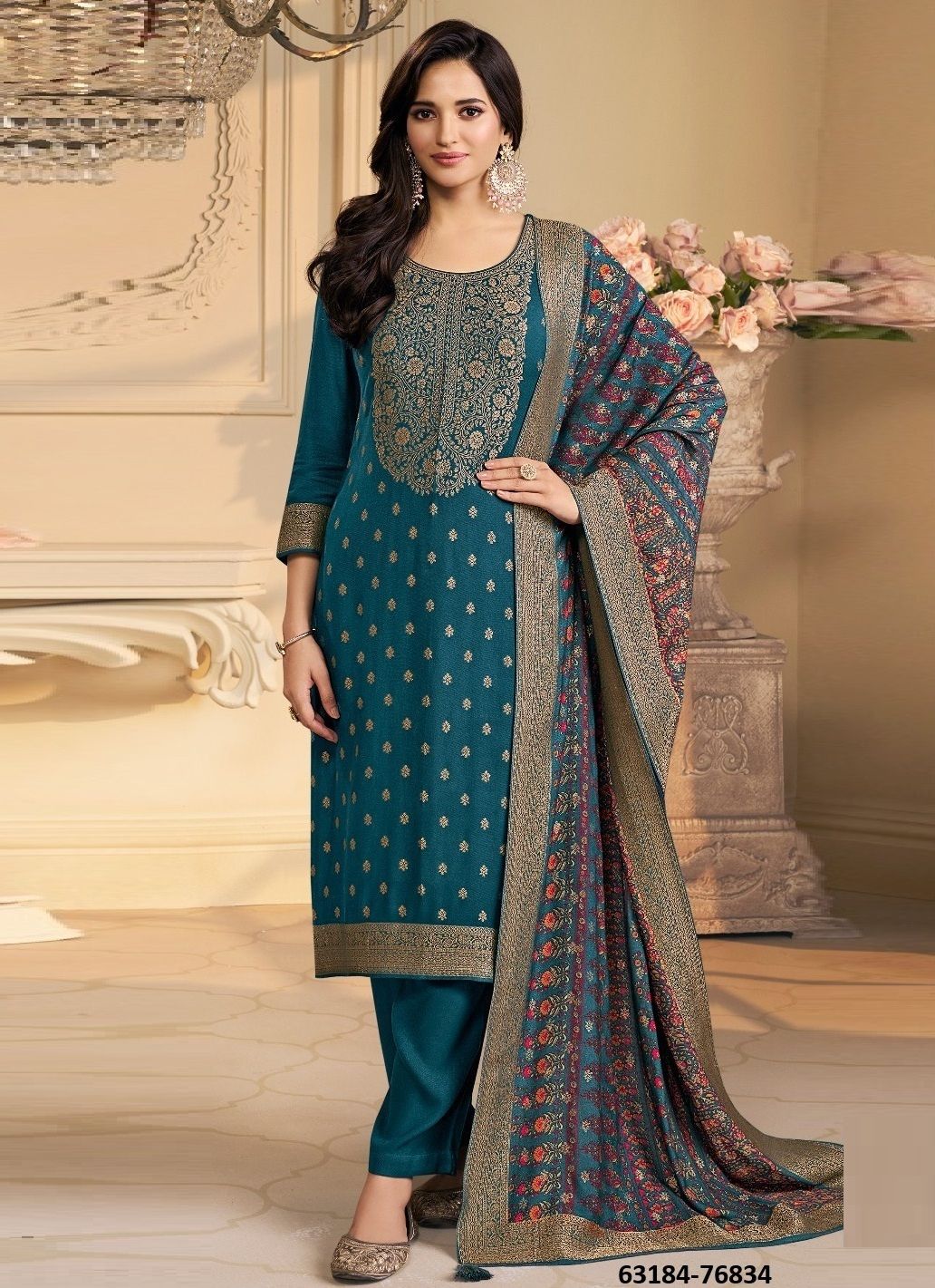 ANANTA 7 - Catalog # 63184 (Set of 6 Semi-Stitched / Un-Stitched Suits) by Vinay Fashion LLP
