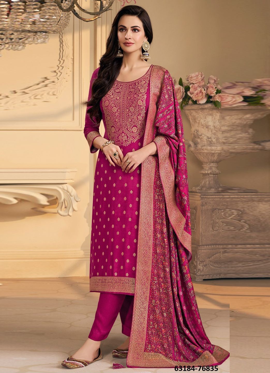 ANANTA 7 - Catalog # 63184 (Set of 6 Semi-Stitched / Un-Stitched Suits) by Vinay Fashion LLP