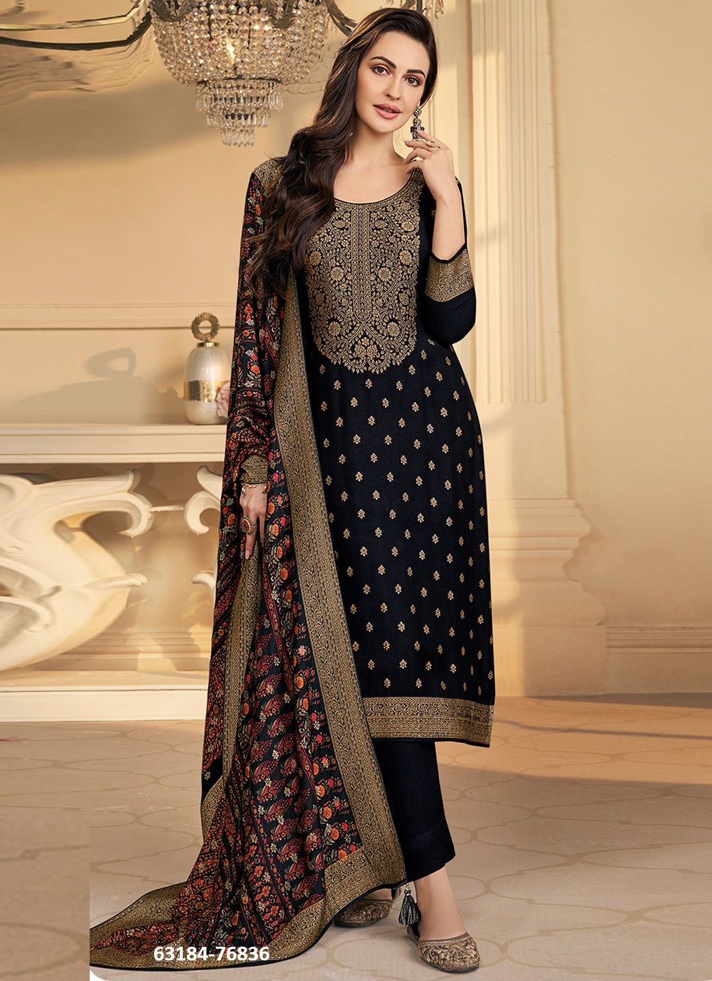 ANANTA 7 - Catalog # 63184 (Set of 6 Semi-Stitched / Un-Stitched Suits) by Vinay Fashion LLP