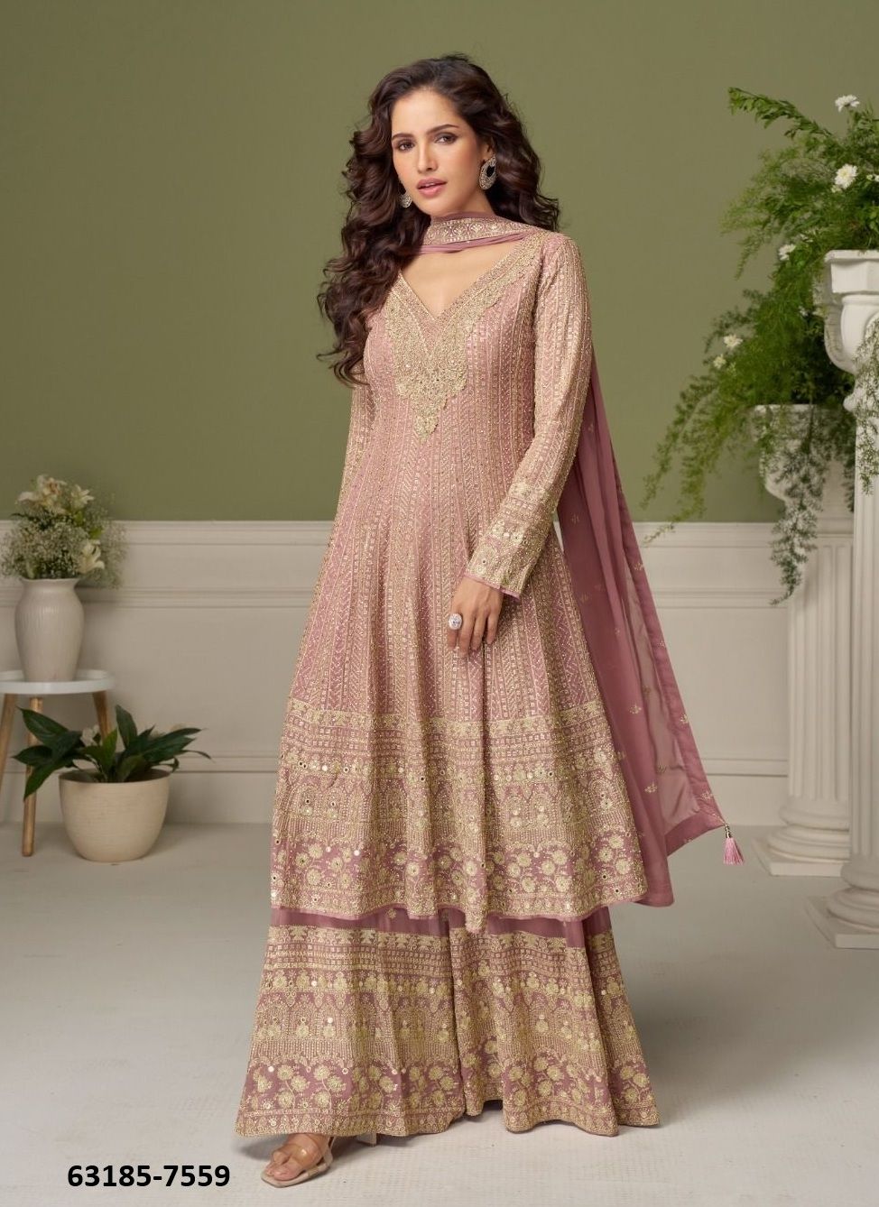 GLAMOUR - Catalog # 63185 (Set of 3 Readymade Salwar Suits) by Gulkayra Designer