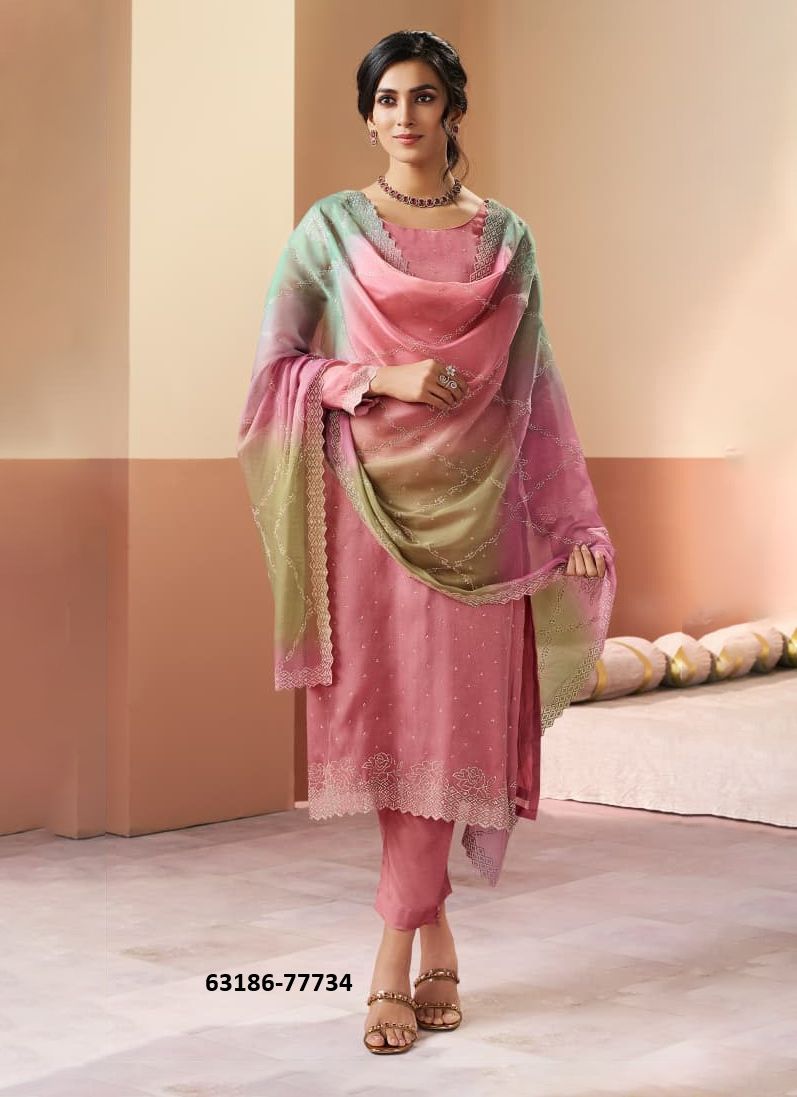RANGGATT - Catalog # 63186 (Set of 4 Semi-Stitched / Un-Stitched Suits) by Vinay Fashion LLP