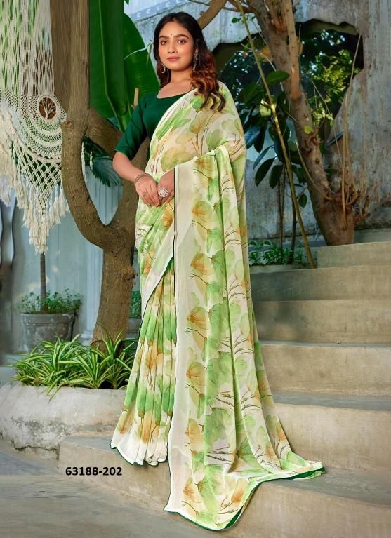 WHITE QUEEN 2 - Catalog # 63188 (Set of 8 Sarees) by Kashvi