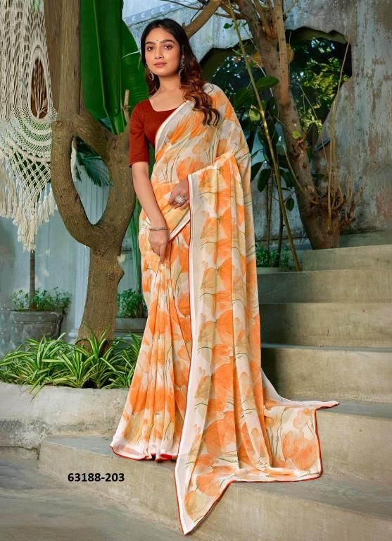 WHITE QUEEN 2 - Catalog # 63188 (Set of 8 Sarees) by Kashvi