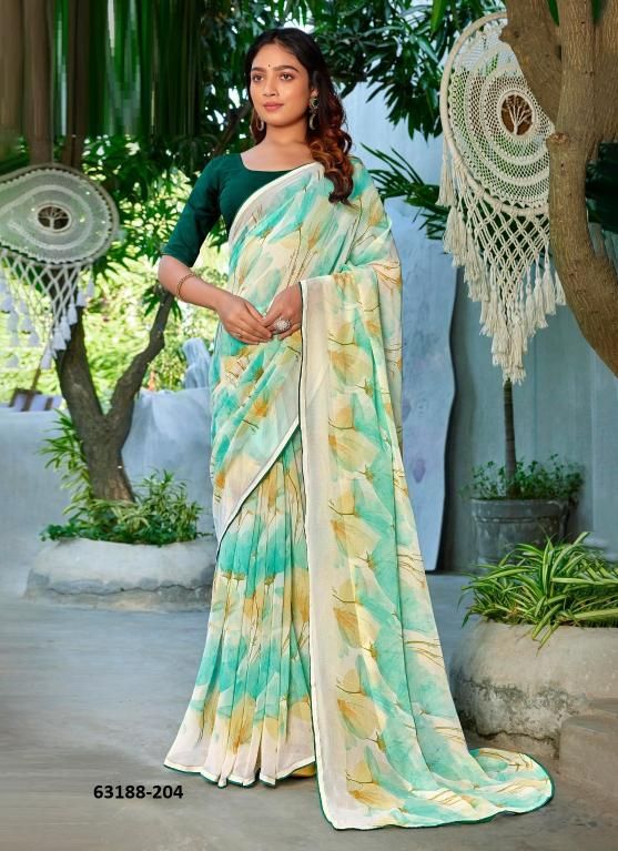 WHITE QUEEN 2 - Catalog # 63188 (Set of 8 Sarees) by Kashvi