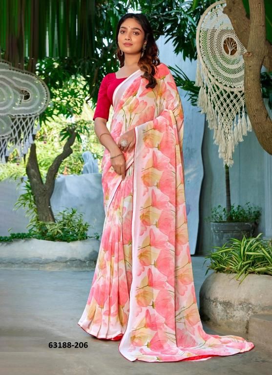 WHITE QUEEN 2 - Catalog # 63188 (Set of 8 Sarees) by Kashvi