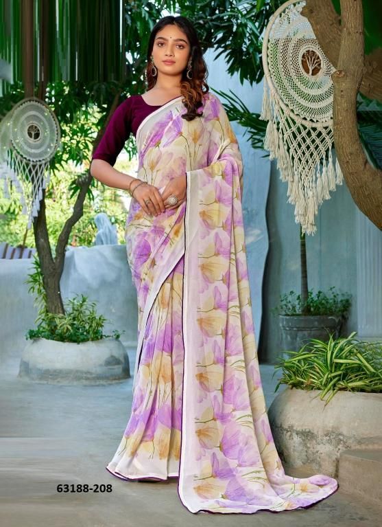 WHITE QUEEN 2 - Catalog # 63188 (Set of 8 Sarees) by Kashvi