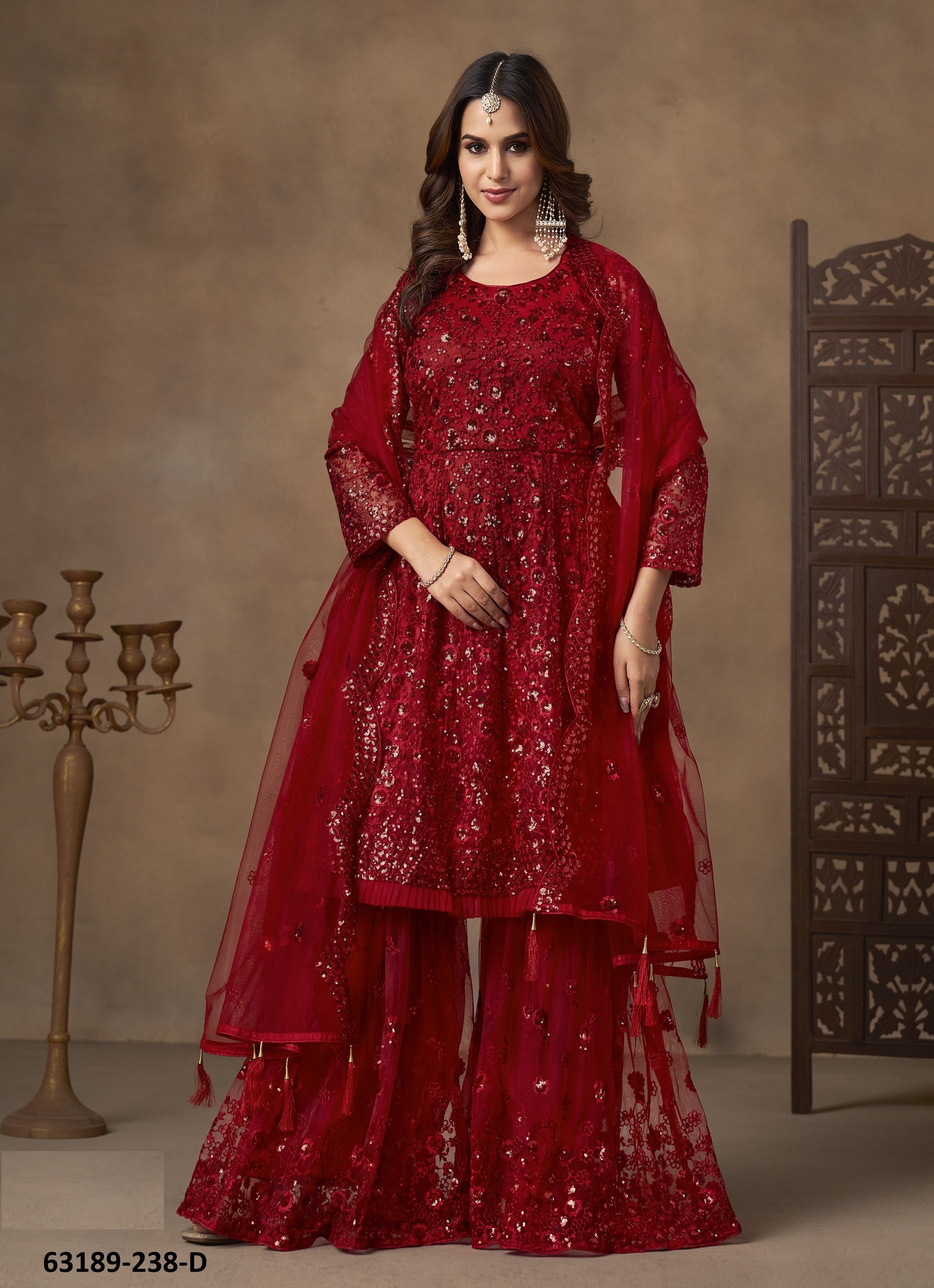 AANAYA 238 - Catalog # 63189 (Set of 4 Readymade Salwar Suits) by Desi Muse