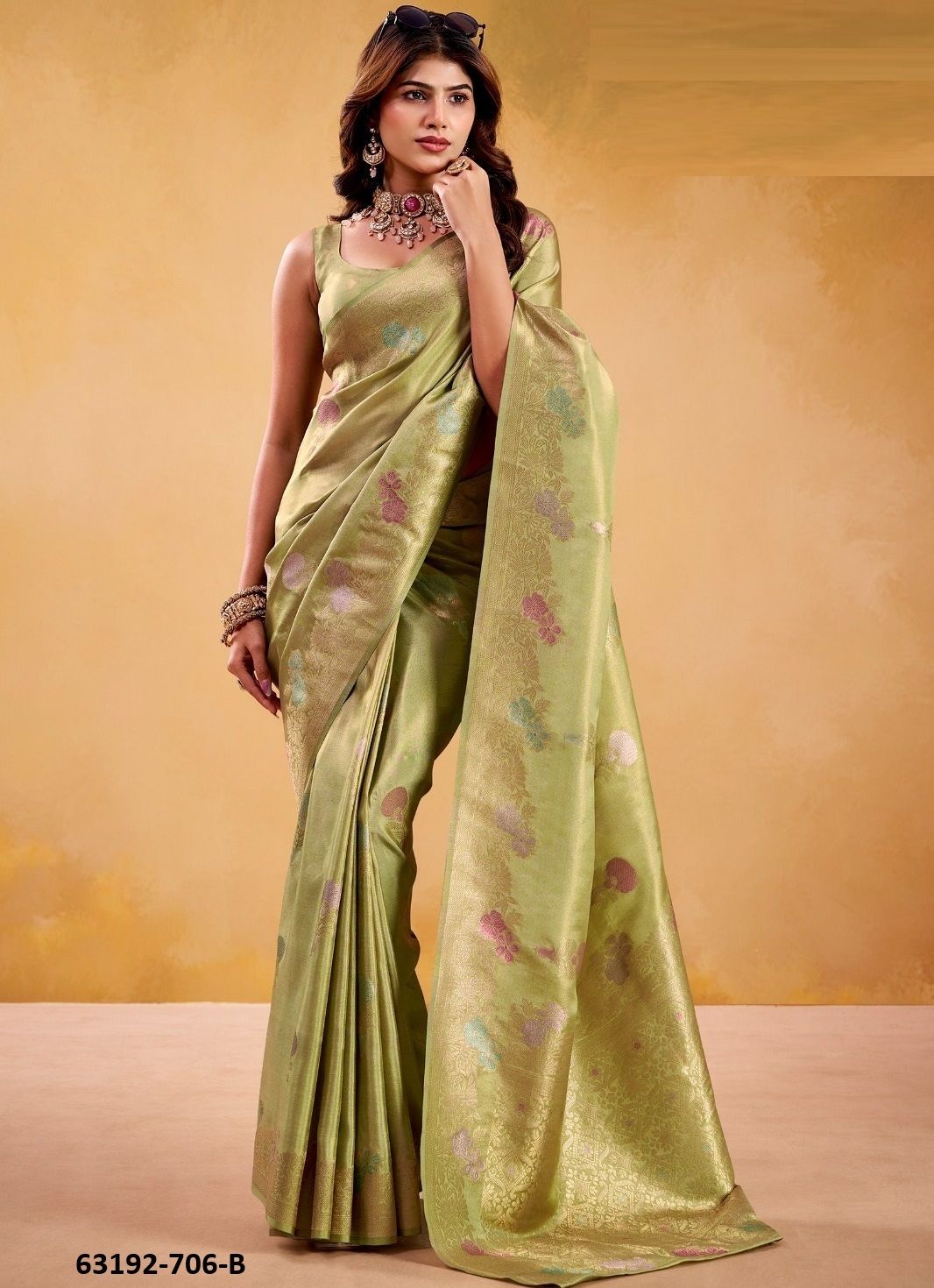 KORIAN SILK - Catalog # 63192 (Set of 5 Sarees) by Semad Styles KORIAN SILK - Catalog # 63192 (Set of 5 Sarees) by Semad Styles