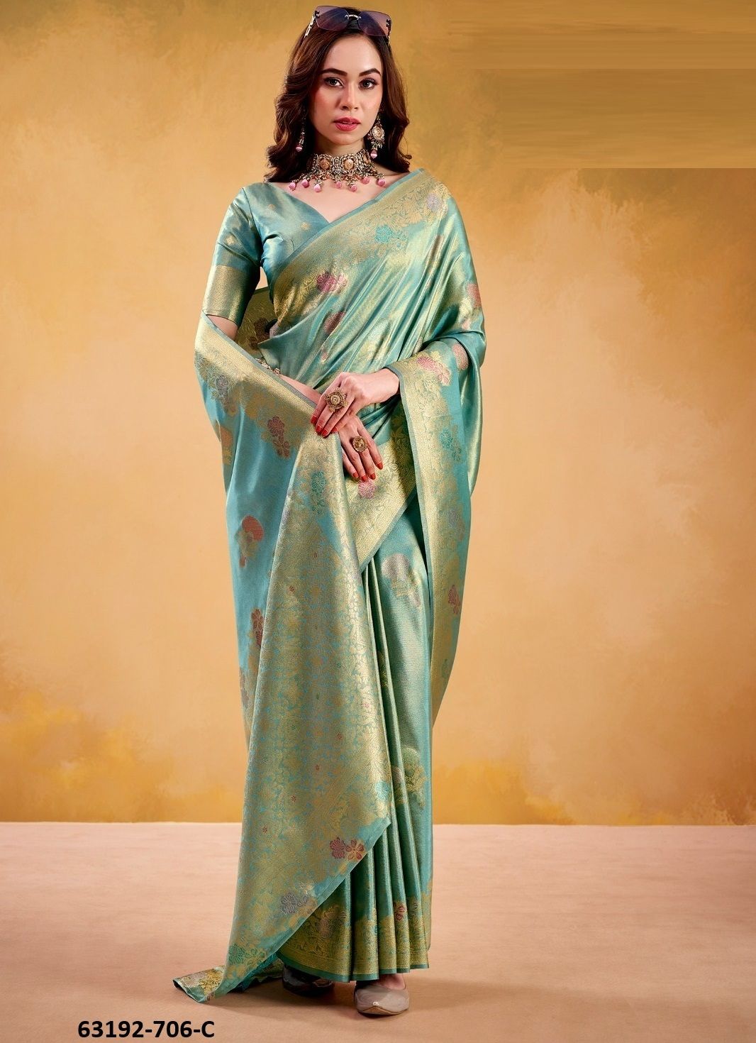 KORIAN SILK - Catalog # 63192 (Set of 5 Sarees) by Semad Styles KORIAN SILK - Catalog # 63192 (Set of 5 Sarees) by Semad Styles